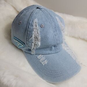 Light Blue Distressed Cap